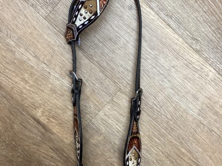 HEADSTALL: DARK OIL COWHIDE ONE EAR Online Hot Sale