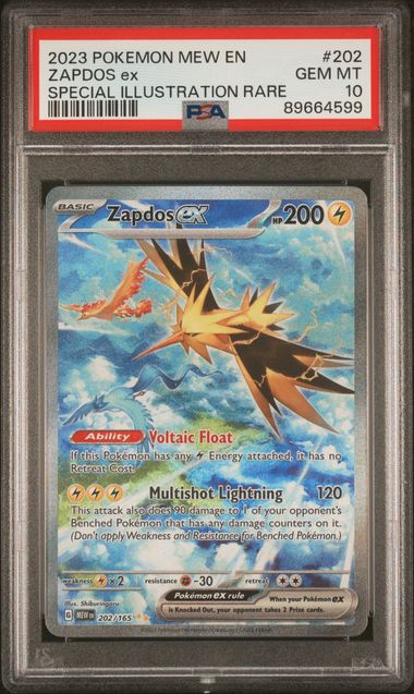 Zapdos ex 202 165 Scarlet & Violet: 151 PSA 10 89664599 Sale