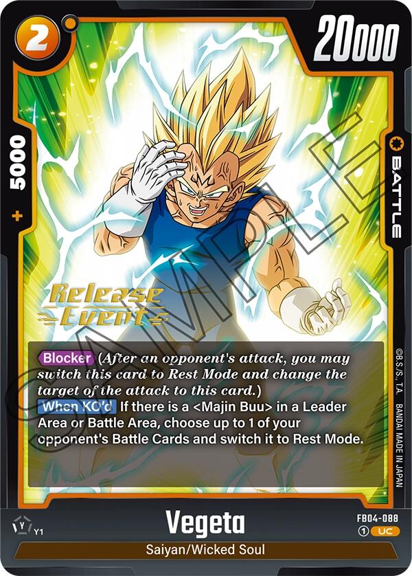 Vegeta (FB04-088) [Ultra Limit Release Event Cards] Online Hot Sale