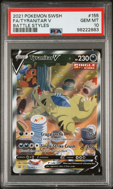 Tyranitar V 155 163 Sword & Shield: Battle Styles PSA 10 98222883 For Cheap