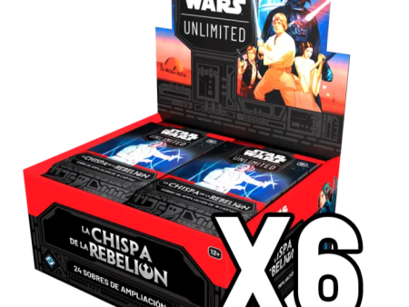 Star Wars Unlimited | Case 6 Cajas de 24 Sobres Spark of Rebellion Booster Inglés 2024 Online now