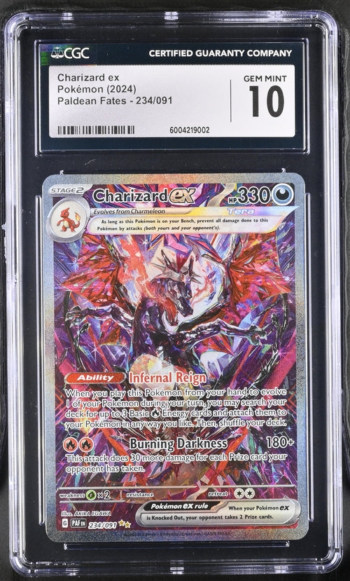 Charizard ex 234 091 Scarlet & Violet: Paldean Fates CGC 10 6004219002 For Cheap