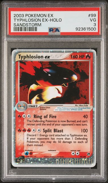 Typhlosion ex 99 100 EX Sandstorm PSA 3 92361500 For Sale