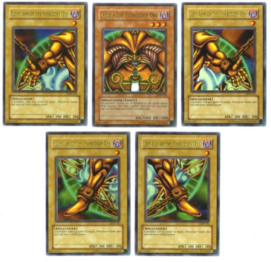 Exodia the Forbidden One Complete Set NM LOB UNL Cheap