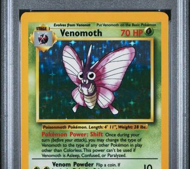 Venomoth (No Symbols) 13 64 Jungle PSA 7 97945670 For Sale