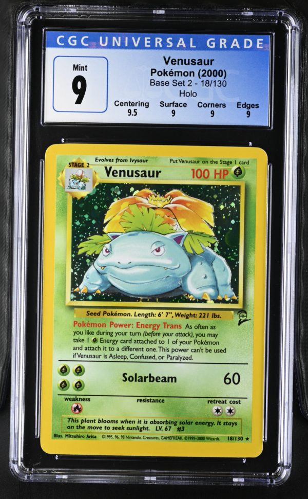 Venusaur 18 130 Base Set 2 CGC 9 4227024011 on Sale