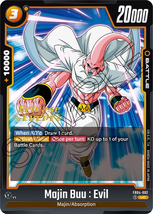 Majin Buu : Evil (FB04-092) [Ultra Limit Release Event Cards] Hot on Sale