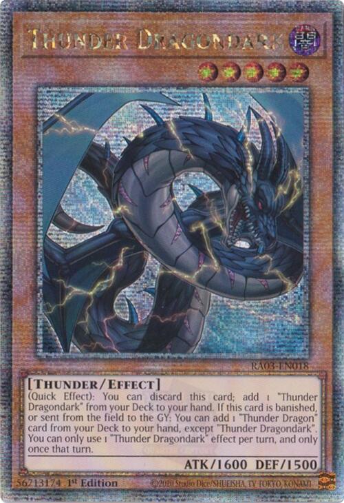 Thunder Dragondark (Quarter Century Secret Rare) [RA03-EN018] Quarter Century Secret Rare Online now