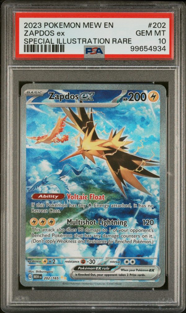 Zapdos ex 202 165 Scarlet & Violet 151 PSA 10 99654934 Supply