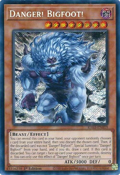 Danger! Bigfoot! (Alternate Art) (Secret Rare) [RA03-EN019] Secret Rare Supply