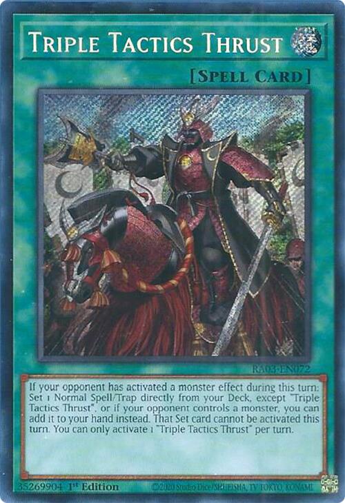 Triple Tactics Thrust (Secret Rare) [RA03-EN072] Secret Rare Cheap