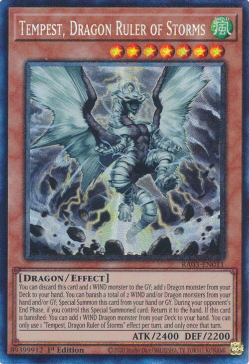 Tempest, Dragon Ruler of Storms (CR) [RA03-EN011] Prismatic Collector s Rare Hot on Sale