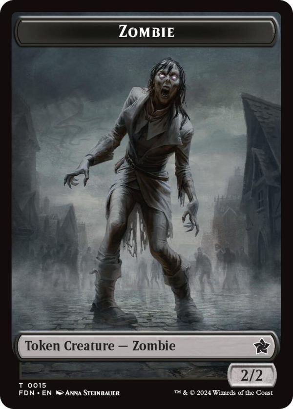 Zombie    Insect Doubled-Sided Token [Foundations Tokens] Online Sale