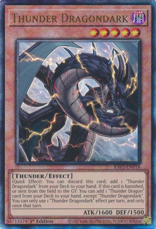 Thunder Dragondark (UTR) [RA03-EN018] Prismatic Ultimate Rare For Sale