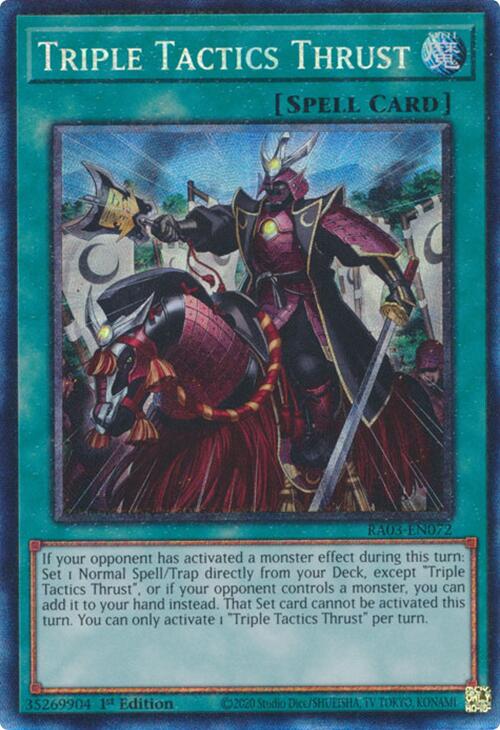 Triple Tactics Thrust (CR) [RA03-EN072] Prismatic Collector s Rare Discount