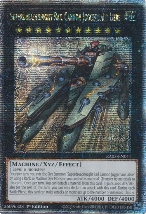 Superdreadnought Rail Cannon Juggernaut Liebe (Quarter Century Secret Rare) [RA03-EN041] Quarter Century Secret Rare Online