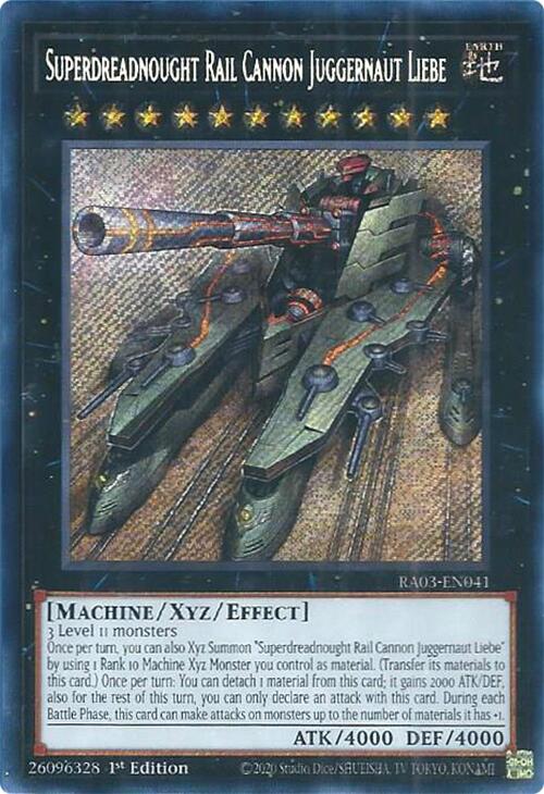 Superdreadnought Rail Cannon Juggernaut Liebe (Secret Rare) [RA03-EN041] Secret Rare For Sale