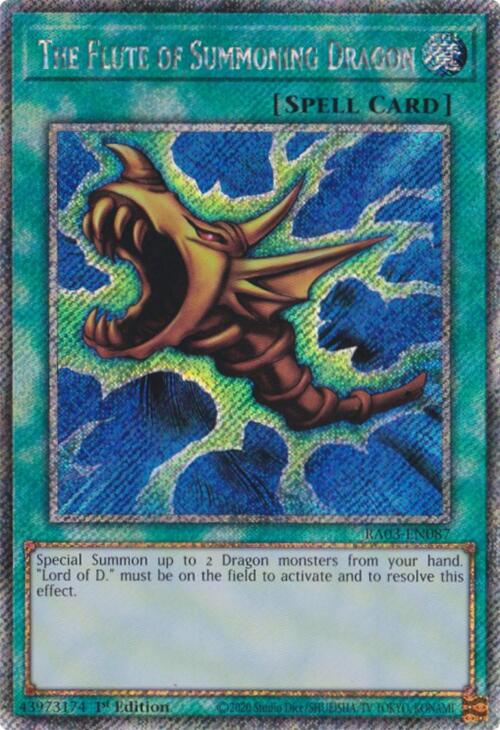 The Flute of Summoning Dragon (Platinum Secret Rare) [RA03-EN087] Platinum Secret Rare Fashion