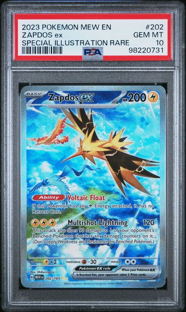 Zapdos EX 202 165 Scarlet & Violet 151 PSA 10 98220731 Online