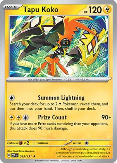 Tapu Koko (065 191) (Deck Exclusives) [Scarlet & Violet: Surging Sparks] For Sale