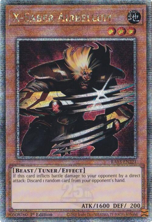 X-Saber Airbellum (Quarter Century Secret Rare) [RA03-EN221] Quarter Century Secret Rare Online now