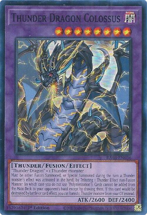 Thunder Dragon Colossus [RA03-EN036] Super Rare For Cheap