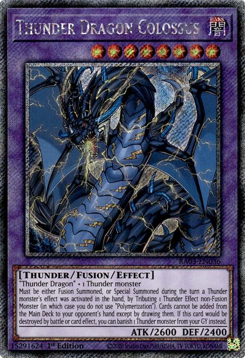 Thunder Dragon Colossus (Platinum Secret Rare) [RA03-EN036] Platinum Secret Rare Online now