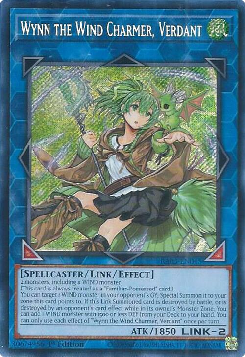 Wynn the Wind Charmer, Verdant (Secret Rare) [RA03-EN045] Secret Rare on Sale