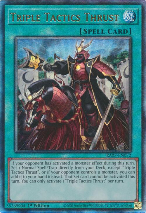 Triple Tactics Thrust (UTR) [RA03-EN072] Prismatic Ultimate Rare on Sale