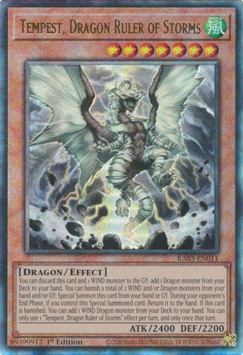 Tempest, Dragon Ruler of Storms (UTR) [RA03-EN011] Prismatic Ultimate Rare Online now