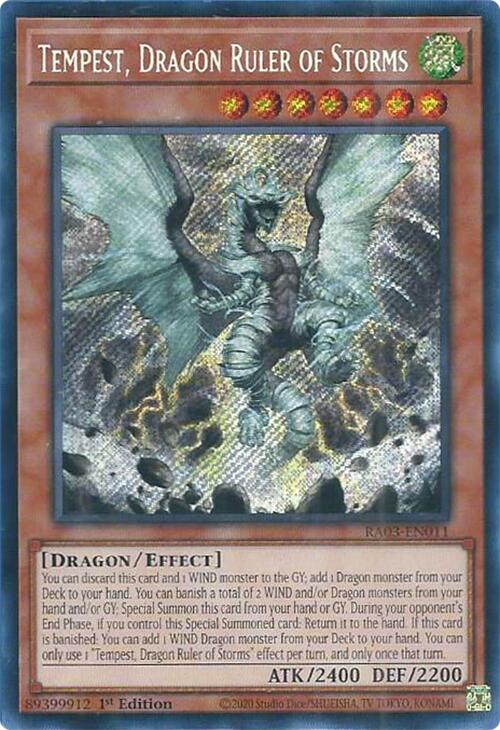 Tempest, Dragon Ruler of Storms (Secret Rare) [RA03-EN011] Secret Rare Supply