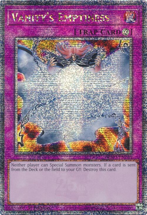 Vanity s Emptiness (Quarter Century Secret Rare) [RA03-EN246] Quarter Century Secret Rare For Discount