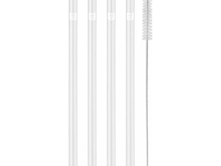 Zwilling Sorrento 5-pc Straight Glass Straw Set - Clear Fashion