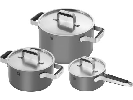 Zwilling Pure 6-pc Stainless Steel Cookware Set, Grey Sale