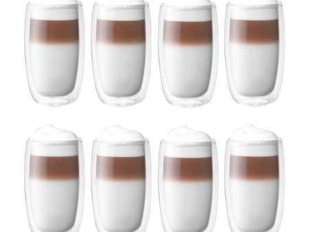 Zwilling Sorrento 8-pc Double-Wall Glass Latte Cup Set Online