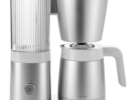 Zwilling Enfinigy Drip Coffee Maker with Thermo Carafe 10 Cup, Awarded the SCA Golden Cup Standard, Silver Supply