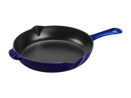 Staub Cast Iron 10-inch Fry Pan - Dark Blue For Sale