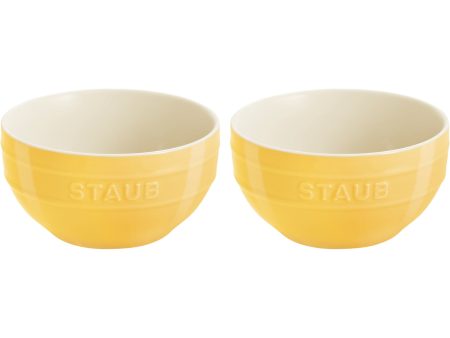 Staub Ceramic 2-pc Large Universal Bowl Set - Citron Online Hot Sale