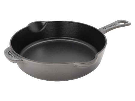 Staub Cast Iron 8.5-inch Traditional Deep Skillet - Graphite Grey on Sale