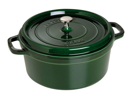 Staub Cast Iron 7-qt Round Cocotte - Basil Online Hot Sale