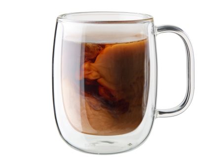 Zwilling Sorrento Plus 2-pc Double-Wall Glass Coffee Mug Set, Clear Online Sale