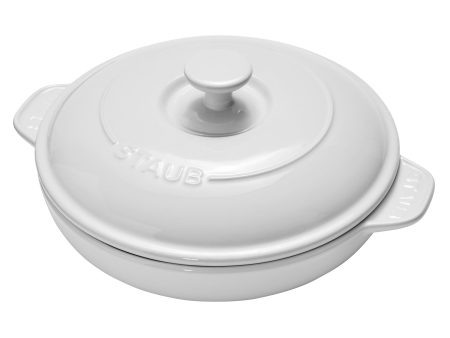 Staub Ceramic 8-inch Round Covered Brie Baker - White Fashion