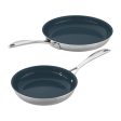 Zwilling Clad CFX 2-pc Stainless Steel Ceramic Nonstick 8-in & 10-in Fry Pan Set Hot on Sale