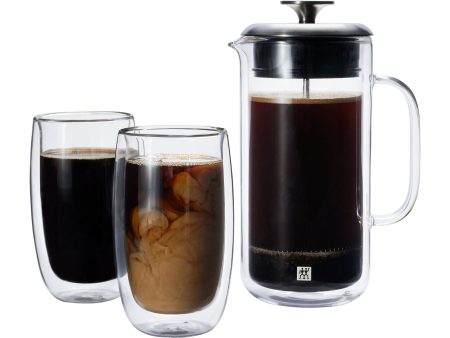 Zwilling Sorrento Double Wall French Press and Latte Glasses Online