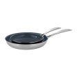 Zwilling Clad CFX 2-pc Stainless Steel Ceramic Nonstick 8-in & 10-in Fry Pan Set Hot on Sale