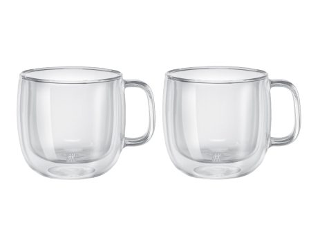 Zwilling Sorrento Plus 2-pc Double-Wall Glass Cappuccino Mug Set Hot on Sale