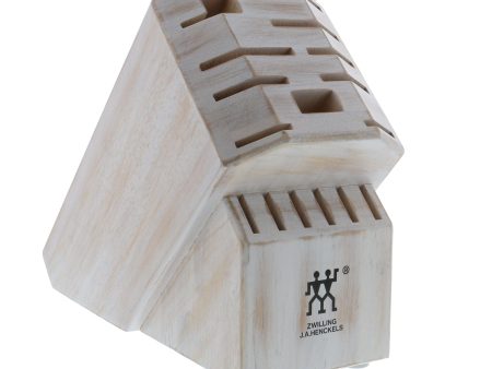 Zwilling Pro 16-slot Knife Block - Rustic White Online now