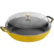 Staub Cast Iron 3.5-qt Braiser with Glass Lid - Citron Hot on Sale