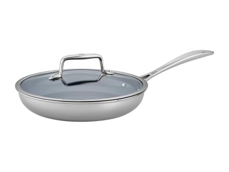 Zwilling Clad CFX 9.5-inch Stainless Steel Ceramic Nonstick Fry Pan with Lid Discount