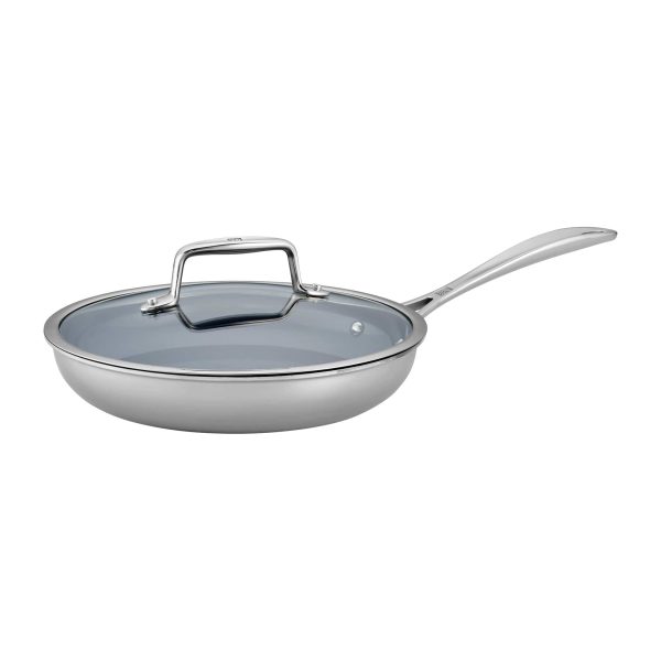 Zwilling Clad CFX 9.5-inch Stainless Steel Ceramic Nonstick Fry Pan with Lid Discount